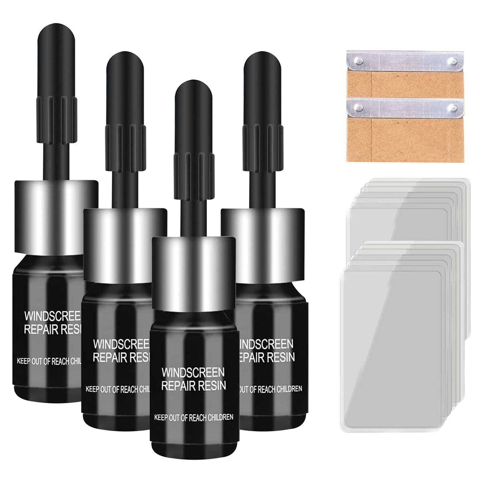 Набор стекол Cracks Gone: Набор для ремонта сколов на окнах автомобиля Набор для ремонта сколов и трещин на лобовом стекле Жидкость для ремонта сколов на стеклах чёрный