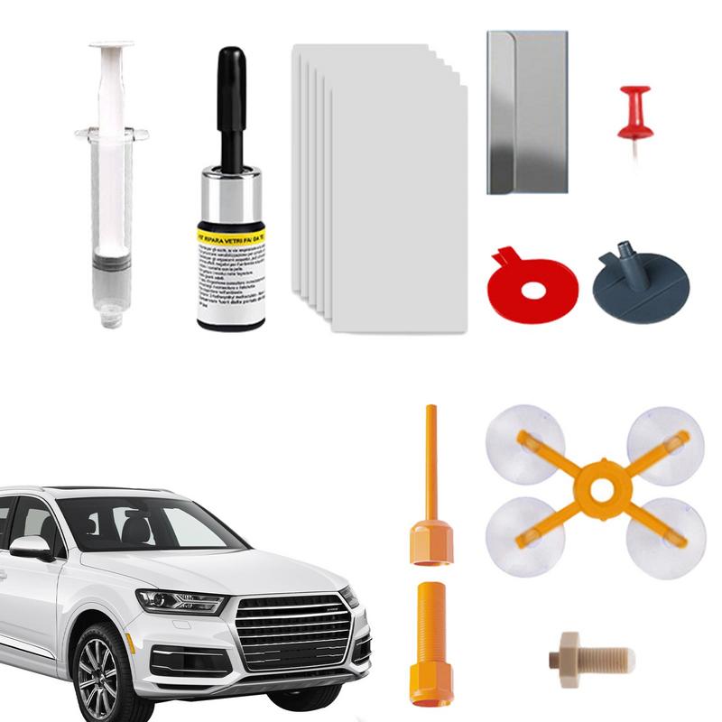 Автомобильные аксессуары - Набор для ремонта стекол Жидкий автомобильный стеклянный набор для ремонта сколов Набор для ремонта лобового стекла автомобиля для устранения трещин, сколов, царапин и полумесяцев